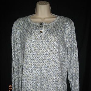 St. John's Bay Long Sleeves Cotton Casual 8 10 Top